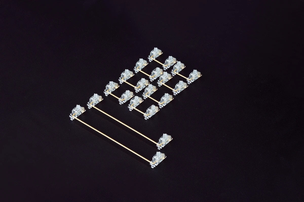 Zeal transparent screw in gold plated stabilizers
