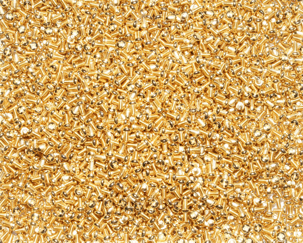 Gold plated M2x4mm screws for 60% Poker style cases
